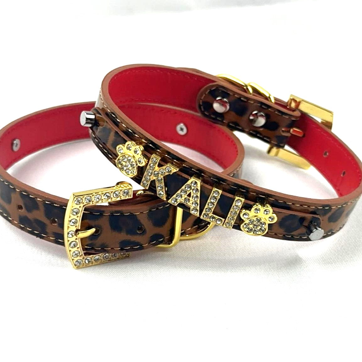 Personalized Collar | Cheetah and Gold
